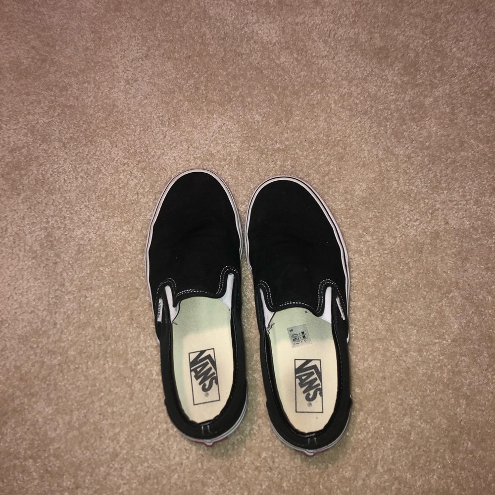 Black slip on Vans